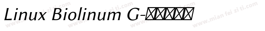 Linux Biolinum G字体转换
